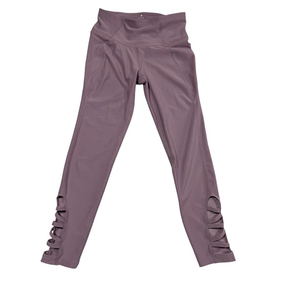 Apana Lavender Purple Lattice Cut Out‎ High Rise Athletic Leggings Size Small - Picture 1 of 6